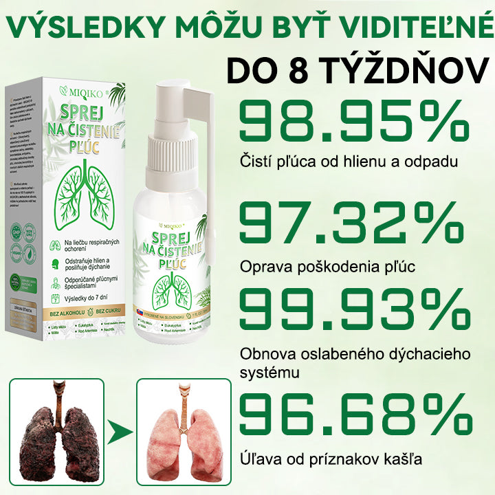 [Oficiálny Značkový Flagship-Store]💝 MIQIKO® Pokročilý Sprej na Čistenie Pľúc (🌿 Odporúčaný špecialistami na pľúca 🌿)